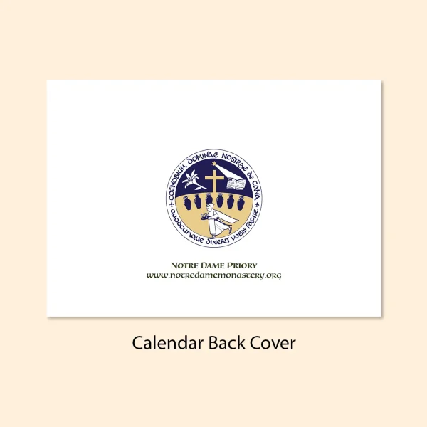 2023 Liturgical Wall Calendar Back Cover