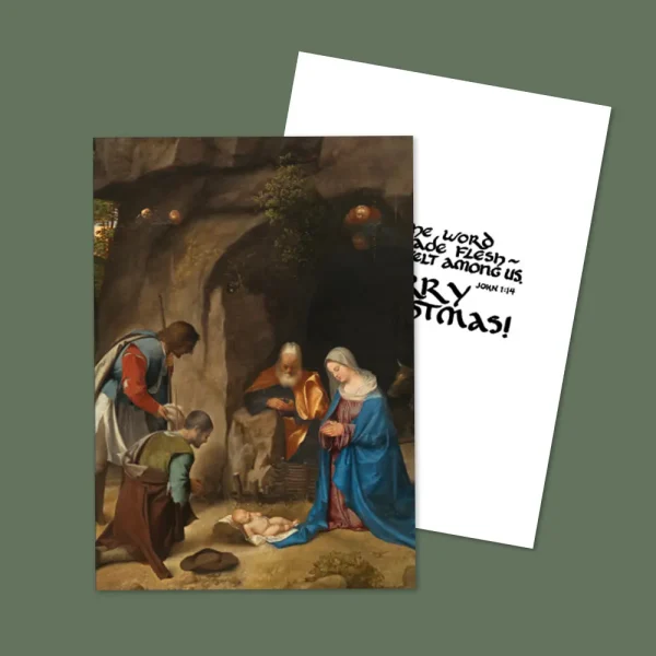 Giorgione Adoration of the Shepherds Christmas Card
