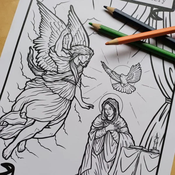 Lenten/Passiontide Bundle Of 5 Colouring In Pages + Bonus Annunciation