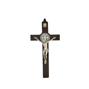 Saint Benedict Crucifix - dark wood - medium