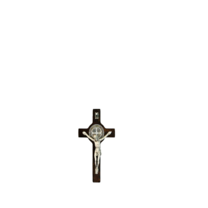 Saint Benedict Crucifix - dark wood - small with cord