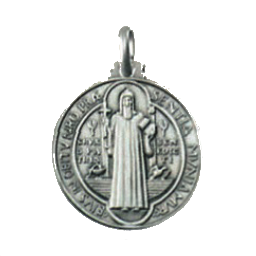 Medal of Saint Benedict - silver - large