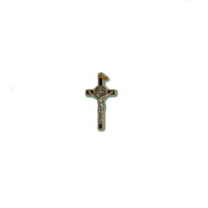 Saint Benedict Crucifix - golden metal enameled - extra-small