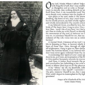 Holy Card - St. Elizabeth of the Trinity
