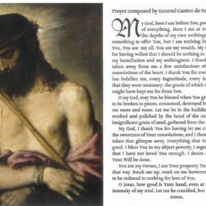 Holy Card - Prayer composed by General Gaston de Sonis