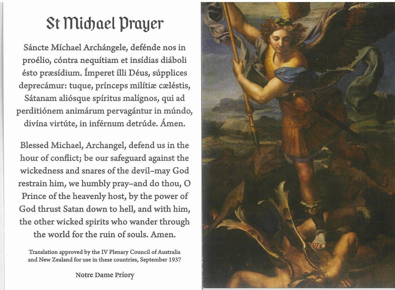 Holy Card - St. Michael the Archangel