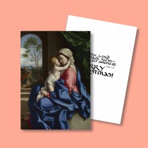 Sassoferrato Virgin and Child Embracing - Christmas Card