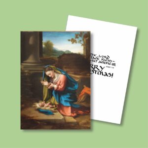 Correggio Adoration of the Christ Child - Christmas Card