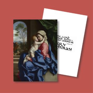 Sassoferrato Virgin and Child Embracing - Christmas Card